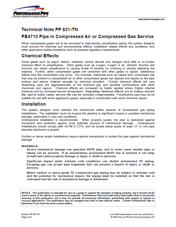 Technical note PP-831-TN