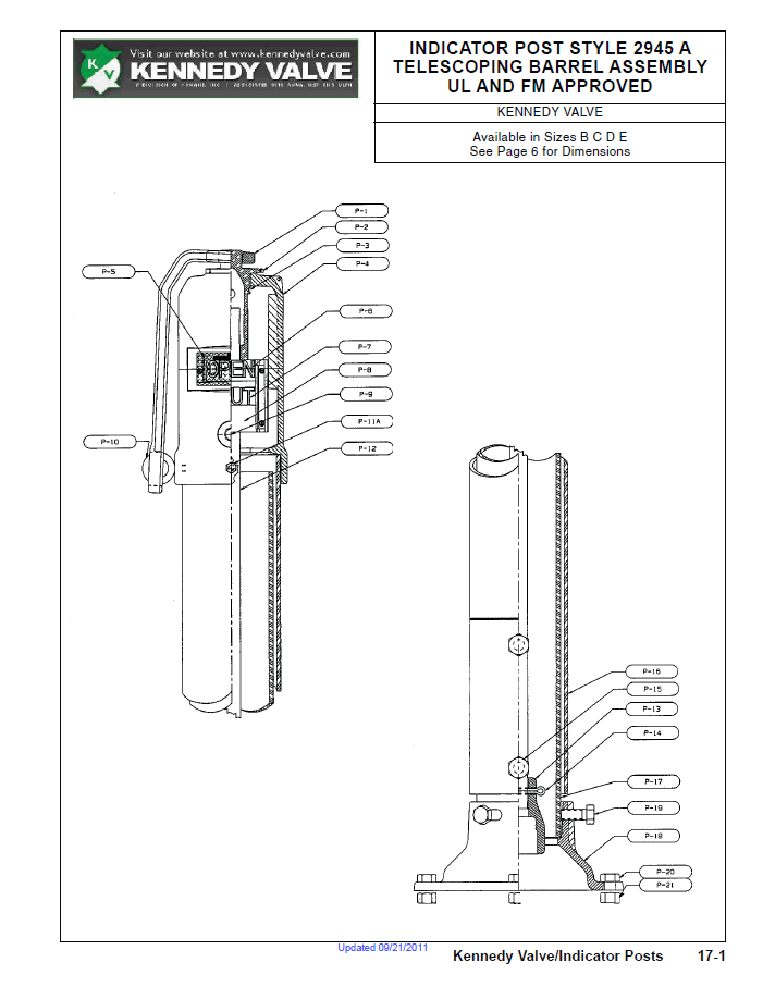 Telescoping Barrel Assembly Specification Sheet