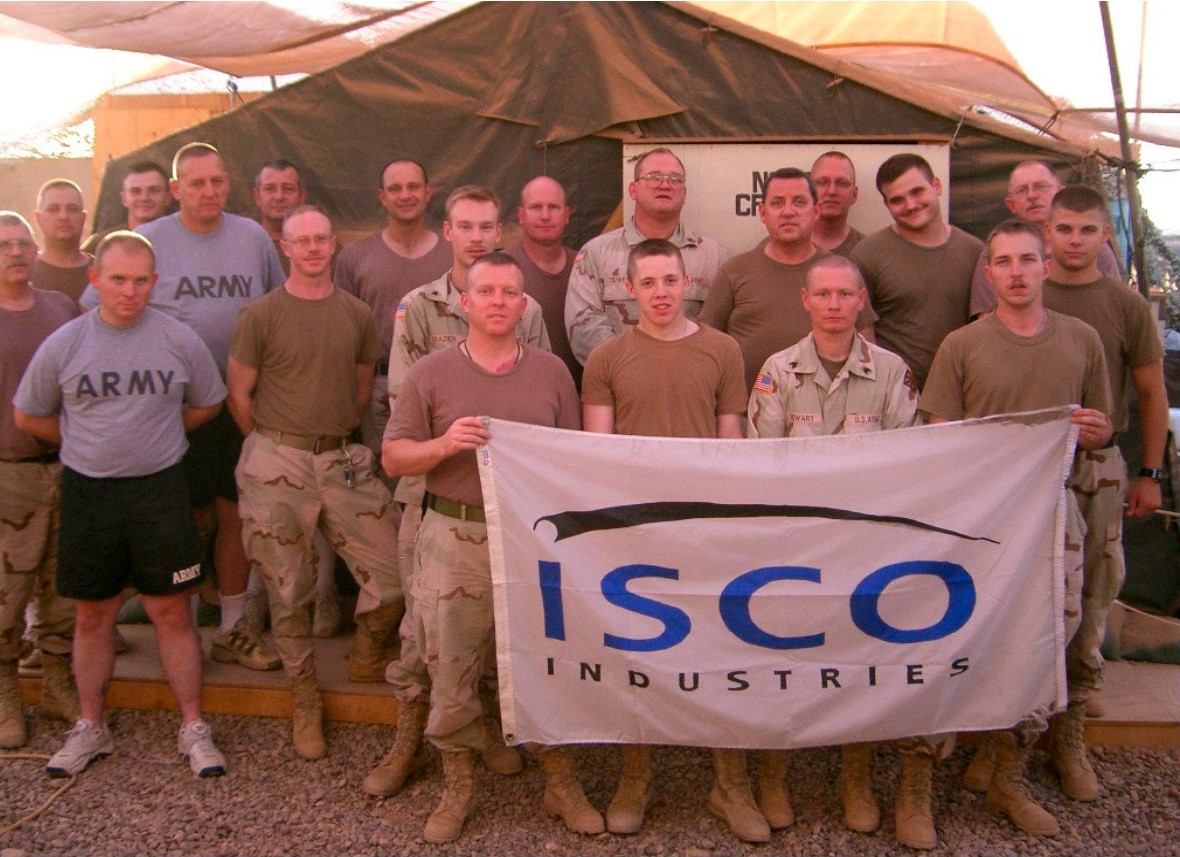 Veteran Group with ISCO flag